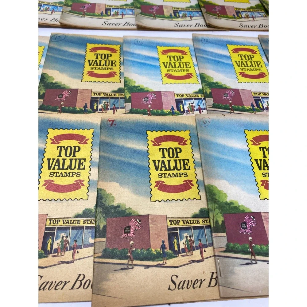 Vintage Top Value Stamps Saver Books‎ Lot of 15 Collectible Ephemera